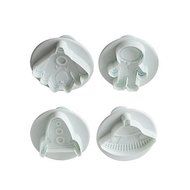 Y&amp;XL&amp;H Universe Space Robot 4 pcs Cookie Cutter Cupcake Pastry DIY Decorating Tools N3
