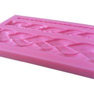 FLY 3 Kinds Belt Pattern 3D Silicone Fondant Cake Mold For Cake Decorating Baking Mould,Pink N3