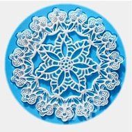 Y&amp;XL&amp;H Lace Fondant Cake Chocolate Resin Clay Candy Silicone Mold, L12.6cmW12.6cmH0.4cm(Color radom) N2
