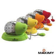 Makimy Drop Tea Infuser - Orange - The Perfect Tea Steeper with Drip Tray - Best Tea Strainer for Loose Leaf &amp;...