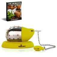 Makimy Drop Tea Infuser - Orange - The Perfect Tea Steeper with Drip Tray - Best Tea Strainer for Loose Leaf &amp;... N3