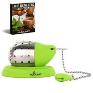 Makimy Drop Tea Infuser - Orange - The Perfect Tea Steeper with Drip Tray - Best Tea Strainer for Loose Leaf &amp;... N4