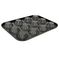 Ezeso 12-Cavity Nonstick Carbon Steel Egg Tart Mold Pan N3