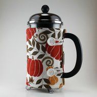 Thanksgiving Decor, Autumn Theme, French Press Cozy, 8 Cup Cafetiere Cosy N2