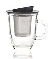 GROSCHE Aspen Tea Infuser Mug with Removable Stainless Steel Infuser and Lid, including Lid holder - 400 ml N4