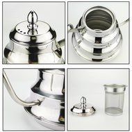 Oak-Pine 1.2 Litre Stainless Steel Coffee Drip Kettle, Gooseneck Drip Tea Pot, Pour Over Method, Silver N5