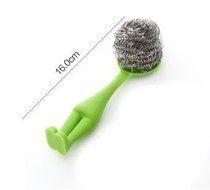 BeautyMood 4 Pcs Shy Villain Shape Scrub Buds Cleaning Ball Cleaning Brush Steel Wire Ball Poleaxe Cup Brush Pot... N7