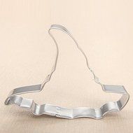 Sher Halloween Theme Witch Hat Shape Cookie Cutter, L 7.6cm x W 7.6cm x H 2.5cm, Stainless Steel N2