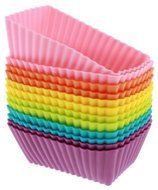 Beauty Clubs Silicone Rectangle Cake Muffin Cupcake Liner Chocolate Bake Cup Mold N2