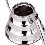 Oak-Pine 1.2 Litre Stainless Steel Coffee Drip Kettle, Gooseneck Drip Tea Pot, Pour Over Method, Silver N7