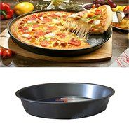 Gabkey Non-Stick 10 inch Dish Stainless Steel Pizza Pan Bakeware Kitchen Helper for Home Usage N8