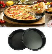 Gabkey Non-Stick 10 inch Dish Stainless Steel Pizza Pan Bakeware Kitchen Helper for Home Usage N9