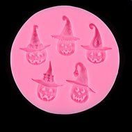 Beautymei Halloween Pumpkins with Hat Mini Silicone Mold Pink N4