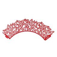 UNIQLED Pack of 50 Dancing Butterfly Filigree Bake Cake Paper Cups Little Vine Lace Laser Cut Liner Cupcake Wrappers... N13