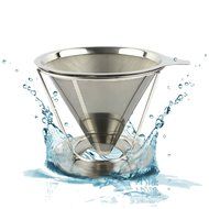 BLACK FRIDAY SALE - Reusable Pour Over Coffee Filter &ndash; Best Paperless Coffee Dripper with Double Layer Fine Mesh...