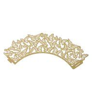 UNIQLED Pack of 50 Dancing Butterfly Filigree Bake Cake Paper Cups Little Vine Lace Laser Cut Liner Cupcake Wrappers... N15