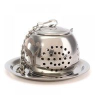 GOOTRADES Teapot Shape Stainless Steel Leaf Tea Infuser Filter Strainer Ball Spoon N3