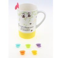 JXULE Silicone Mini Tongue Shape Tea Bag Holders Cup Mug Identify Markers( set of 6)