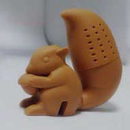 New Arrival Cute Silicone Squirrel Shape Tea Infuser Loose Leaf Strainer Bag Mug Filter Diffuser Holder Tea (Coffee) N5