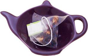 Ceramic Teabag Holder-Aubergine