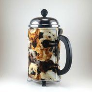 French Press Cozy, 8 cup Cafetiere Cosy Dog Print N4