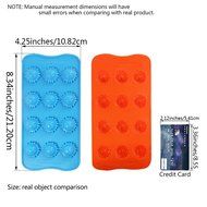 Candy Making Molds, 2PCS YYP [12 Cavity Sun Shape Mold] Silicone Candy Molds for Home Baking - Reusable Silicone... N4