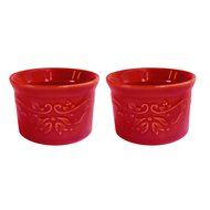 American Atelier 6242-2RAM Bargello Ramekins (Set of 2), Red