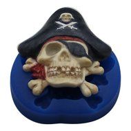 First Impressions Molds MN306 Silicone Mold, Pirate Skull N2