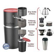 Cafflano World's First Portable All-in-one Coffee Maker Tumbler Hand Mill Grinder Dripper N4