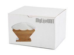 MyLifeUNIT Coffee Filter Holder, Renewable Resource Bamboo Coffee Filter Dispenser N2
