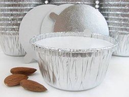 Disposable Aluminum 4 Oz Ramekins/ Foil Cups w/Board Lid #1400L (50)