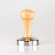 Solid Stainless Steel Rose Wood Coffee Tamper Barista Espresso Tamper Coffee Bean Press (49MM, stainless steel) N3
