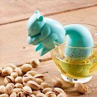 KABOOCHY Squirrel Tea Infuser, Loose Leaf Tea Strainer, blue color N3