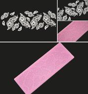 FOUR-C Decorating Supplies Silicone Baking Mat Sugar Lace Mold for Design Color Pink N2