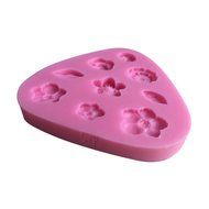LYNCH Flower and Leaf Shape Cake Decorating Tools Silicon Mold,Pink