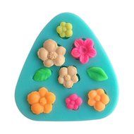 LYNCH Flower and Leaf Shape Cake Decorating Tools Silicon Mold,Pink N2