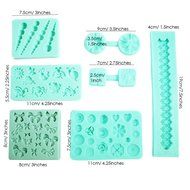 Seven Silicone Icing Mould Flower Trim Bugs Decorative Sugarpaste Cupcake Toppers by Kurtzy TM N5