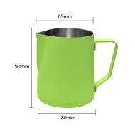 350ML Thick Stainless Steel Coffee Frothing Milk Latte Expresso Art Jug Pitcher - Green , As Described N32