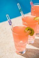 Hummingbird Glass Straws with Cleaning Brush (2 Pack), 8" x 9.5mm, Blue N30