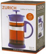Grosche Zurich Glass French Press Small (350ml - 11.8oz) Purple N12