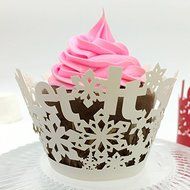 CozyT 50 PACK Cupcake Wrappers Artistic Bake Cake Paper Cups Vine Lace Laser Cut Liner Baking Cup Muffin Case... N26