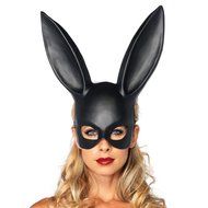NEW Sexy Bondage Masquerade Bunny Rabbit Mask Adult Halloween Costume Accessory-Black N2