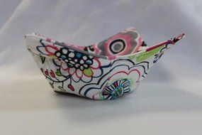 Reversible Microwave Bowl Cozy Bowl Potholder Bowl Holder Flowers N5