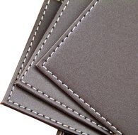 Willcome Set of 6 Leather Round Drink Coasters Cup Mats with Coaster Holder for Wine Beer or Any Beverage Use N18
