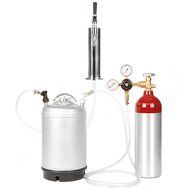 Nitro Coffee Cold Brew Coffee Keg Kit - 3 Gallon Keg, Aluminum Nitrogen Tank, Tap, Accessories