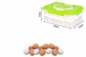 Egg Storage Box Food Container Keep Eggs Fresh Organizer Kitchen Supplies (Red) N2