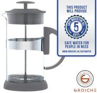Grosche Zurich Glass French Press Small (350ml - 11.8oz) Purple N14
