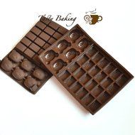 Yunko 30 Cavity Rilakkuma Bear Silicone Cookie Chocolate Candy and Gummy Mold N4