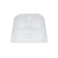 4 Count Clear Hinged Cupcake/Muffin Plastic Container - 500 per case