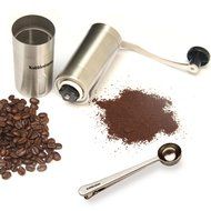 Kobblestone Manual Ceramic Burr Coffee Grinder Including Spoon - Mini Portable Coffee Bean Mill Stainless Steel... N4